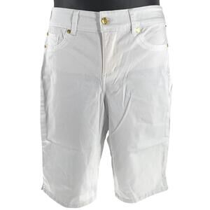 IMAN Global Chic 360 Secret Sculpt Denim Bermuda Short White - Regular